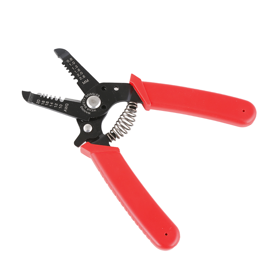 Carbon Steel Heat Treated Wire Stripping Plier with Serrated Jaw Cable Cutter Soft Grip Plastic for Crimping OEM Customizable