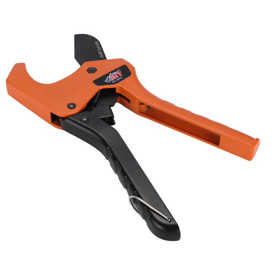 Industrial/DIY Grade Ratcheting Clamp-On PVC Pipe Cutter with 1-1/4" Capacity for PVC & PEX Pipes