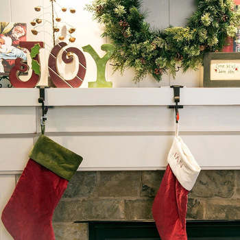 Cross-border Bestseller Paeose Gold Garland Holder 2-in-1 Wall-Mounted Hook for Christmas Stockings Wreaths European